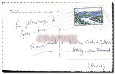 Quarto e leito de morte do Santo Curado de Ars — ARS (Ain) — editor Circe R. Villand — Verso