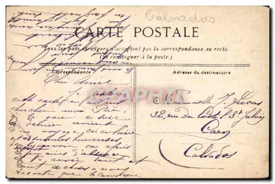 Caen. Die Kirche Saint-Jean — Ansicht des gotischen Gebäudes — Verlag Graphis, Nr. 18 — Rückseite