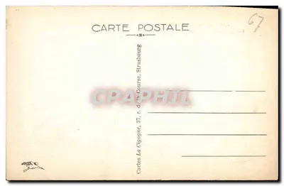 Strasbourg — Widok panoramiczny z szpitala — Karty La Cigogne — Rewers