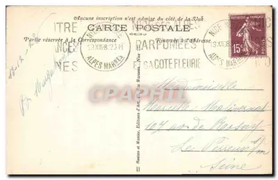 Nice - Ogród Albert I - Północna Promenada - R. M. - n°531 — Rewers