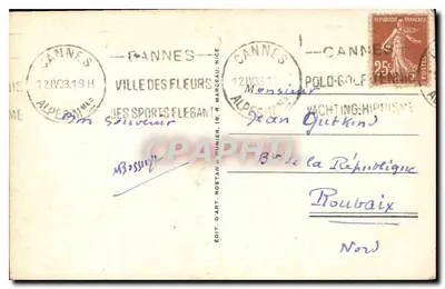 CANNES - Vista general tomada desde el Mont Chevalier - La Jetée Édouard VII. RM — Reverso