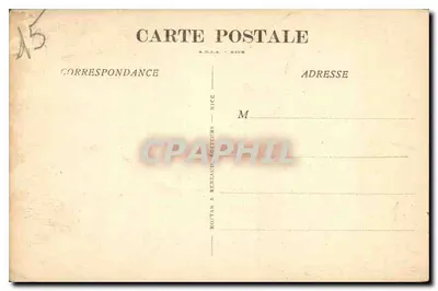 La Turbie (A.M.) — De Toorn van Augustus (Romeinse Ruïnes) — uitgever Renéaud & Bottan, Nizza — Achterkant