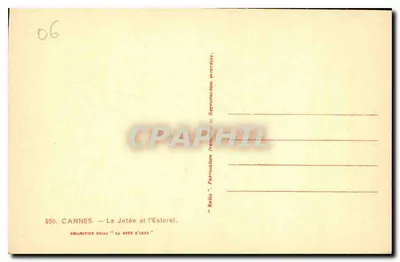Cannes — Jachta i Esterel — wyd. Relia, n° 550 — Rewers