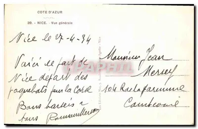 Nice — Widok ogólny — Wydawnictwo S. Boudeville - Agathe — Rewers