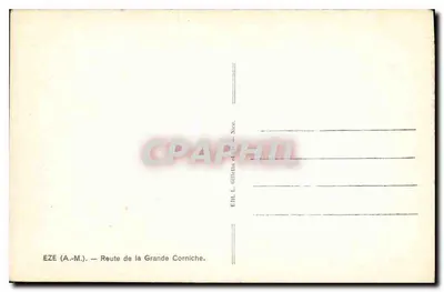 Eze — Trasa Grande Corniche — Wydawca L. Gilletta, Nice — Rewers