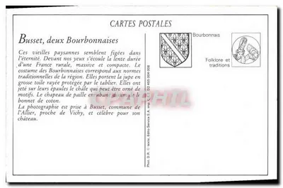 Busset — Tipos de Bourbonnaises — LL. — Verso