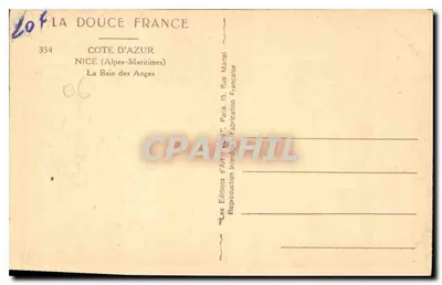Nice - La Baie des Anges — Éditions d'Art NICE, n°354 — Rewers