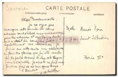 Jezioro Plagne i Mont Pourri — Les Platières — Wydawca: St-Maurice — Rewers