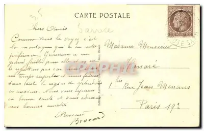 Arachès (Alta Saboia) — A Nova Estrada e Rocha de Balme — Edição Antologia, n° 28140 C — Verso