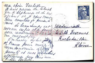 Passy-Assy (Alta Saboia) — Sancy, o Mont-Blanco e a Aiguille du Midi — editor desconhecido, n° 27576 — Verso