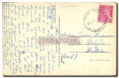 Lac d'Annecy — Duingt et Dents de Lanfon — CAP. 106 — Verso