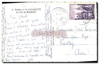 Rocher de la Chambotte i Lac du Bourget — Wydawnictwo TÉLÉ — n° 73 — Rewers