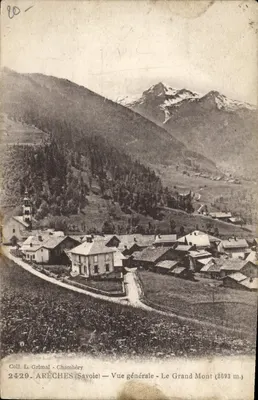 Aréchès (Savoie) — Vista geral — O Grande Mont (2693 m.) — Coll. L. Grimal - Chambéry