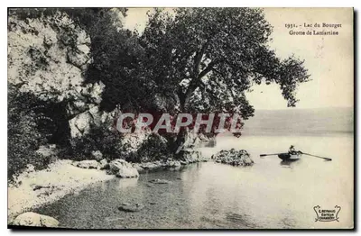 Lago do Bourget — Gruta de Lamartine — E. Reynaudo, Editor, Chambery