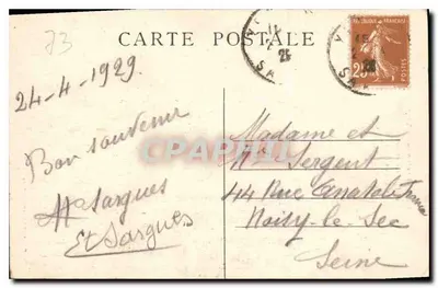 Aproximadamente YENNE — Desfile de Pierre-Châtel, Gorges da Balme — Cl. P. Márceilin, fot. Belley, n°1125 — Verso