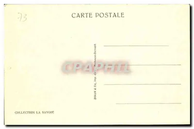 Os Lacets vistos do Col du Galibier (Alt. 2550 m.) — Lado Valloire — Coleção La Savoie, Braun & Cie, Imp. Mulhouse-Dormach — Verso