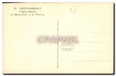 A Igreja Abbatial de Fontgombault — vista do Maître-Autel desde o Triforium — Édition de l'Abbaye de Fontgombault — Verso