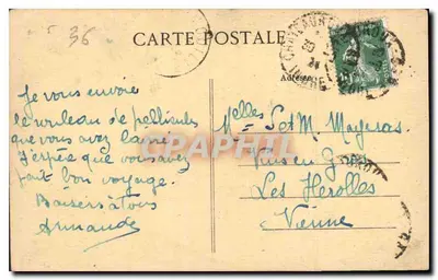 Châteauroux — Katedra św. Andrzeja — Fronton — Zbiór G. G. & synowie, Châteauroux — Rewers