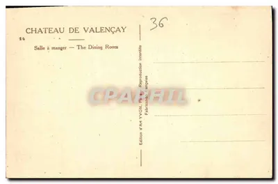 Schloss Valençay — Speisesaal — Kunstausgabe YVON — Rückseite