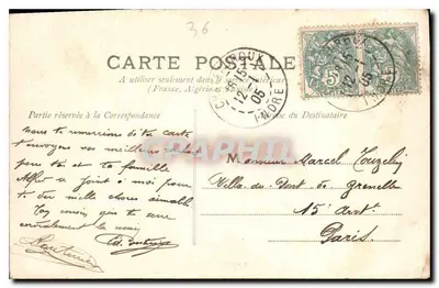 Indre — 160 — Environs de GARGILELSE, Ruines de Châteaubrun — M.T. I.L. — Verso
