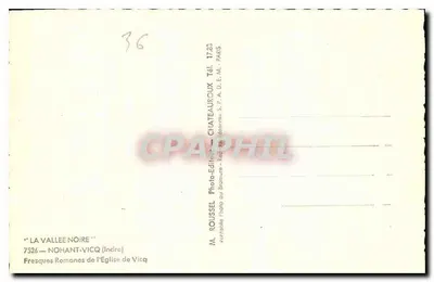 Frescas Romanas da Igreja de Vicq — Nohant-Vicq — Foto-Roussel — Verso