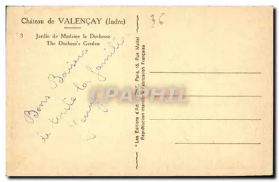 Zamek Valençay — Ogród Pani Księżnej — Wydawnictwo Art Wonn — Rewers