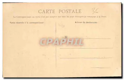 Châteauroux — Katedra Notre-Dame — Wydawca nieznany, numer serii nie widoczny — Rewers