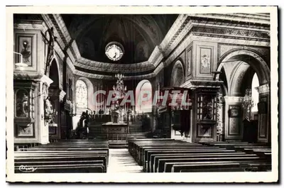 Lanslebourg (Savoie) — Vue intérieure de l'église — Alt. 1400 m.