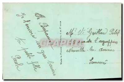 Joven mujer — postura elegante — Fabricada en Francia n° 5687 — Reverso