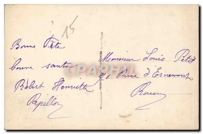 Jeune femme souriante — avec bouquet de roses — éditeur Papilloz, n° 3078 — Verso