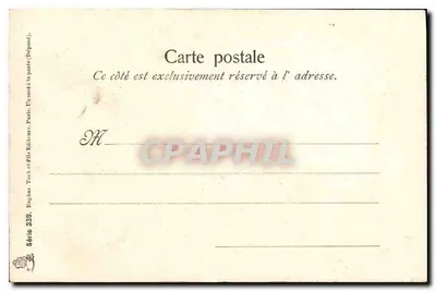Mulher jovem sorridente com cesta de flores — Tuck et Fils, Paris, Série 339 — Verso