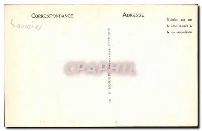 Chamonix-Mont-Blanc — Jezioro Cornu i łańcuch Fiz — F. Monnier, n°79 — Rewers