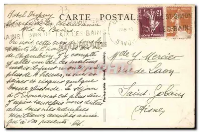 Croix du Nivolet — Chambéry (Savoie) — La Savoie Touristique — Rewers