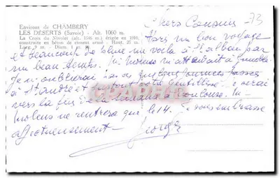 Kreścik Nivolet — W pobliżu Chambéry, Savoie — wybudowana w 1910 — Rewers