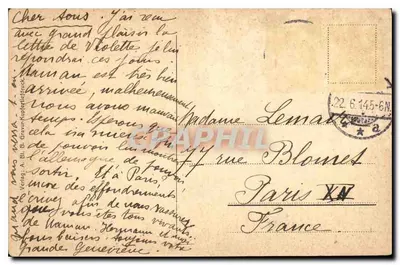 Rheinpartie mit Landungsbrücke — Bennrath-Rhein — editor A. Bl. B. Gravur-Kupferstichdruck — Verso