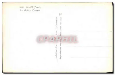 Nîmes (Gard) — Dom Kwadratowy — Wydawnictwo Art Martel — Rewers
