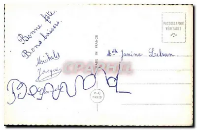 Uśmiechnięta dziewczyna trzymająca bukiet — dekor kwiatowy — PC Paris 6702 — Rewers