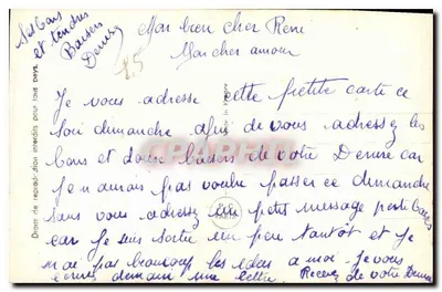Estou te esperando — cena romântica — PC Paris n°4935/3 — Verso