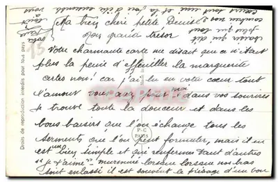 Soldado e mulher — cena afetuosa — PC Paris 4517/4 — Verso