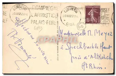 Compiègne - Park i ławka Napoleona I — LL, n°78 — Rewers