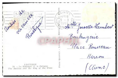 Lourdes — La Basilique et le Chemin du Calvaire — Wydawnictwo Quinault, nr 20 — Rewers