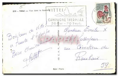 Vittel — Widok w Roseraie — Réal Photo nr 219 — Rewers