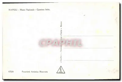 Napoli - Muzeum Narodowe - Ranny wojownik — Società Edizioni d'Arte - Roma — Rewers