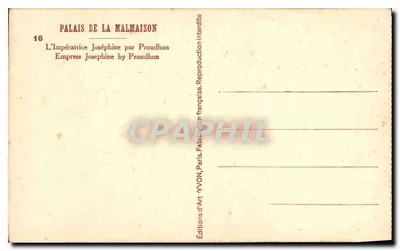 Cesarzowa Joséphine — autorstwa Proudhona — Wydawnictwo Sztuki YVON — Rewers