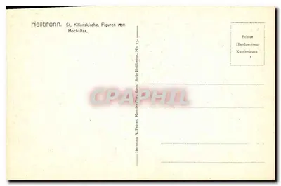 Heilbronn. Święty Kilian, figury z ołtarza — Hermann A. Peters, seria Heilbronn, n° 13 — Rewers