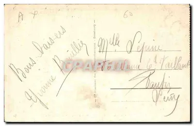 Compiègne - Zamek - Pokój spania Napoleona I — Stara pocztówka n°13, wydane przez A. B. — Rewers