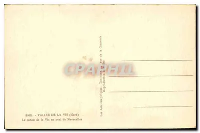 Gard : Vale da Vis — Les Arts Graphiques de la Concorde, n° 845 — Verso