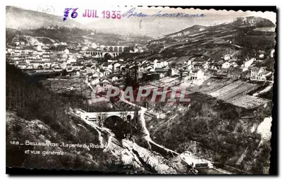 Bellegarde - A encosta do Rio Rhône e vista geral — L. Michnaus, Edição Bellegarde (Depositado)