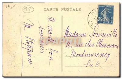 Environs de MENET - Pont de la Mort — Les plus Jolis Sites de l'Auvergne, Édition de Laze Pierre et Adrien Malreux, À Aurillac, n°65 — Verso