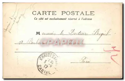 Wodospad Bory w Narnhac — Cantal — Fotografia Oradour - Delrieu Pierrefort — Rewers